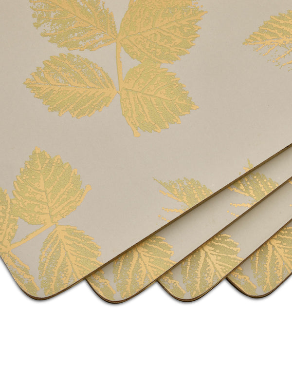 Pimpernel Placemats_Etched Leaves Light Grey